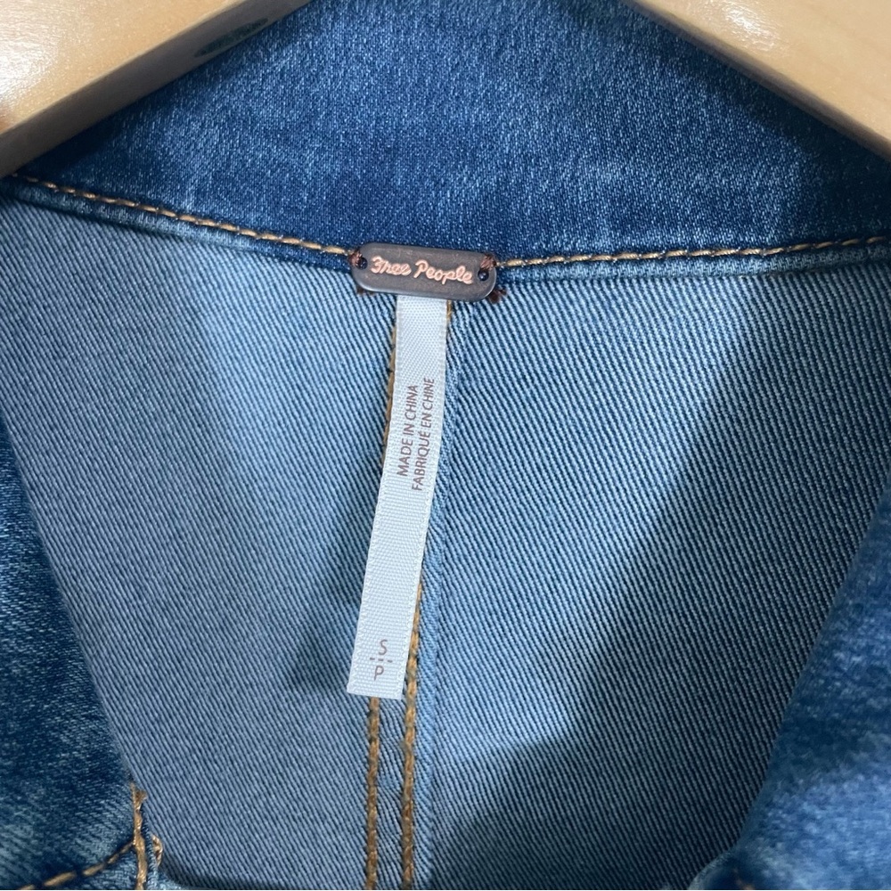 Free People Lennox Jumpsuit Coveralls Denim Jumpsuit One Piece Blue‎ Women Small - Picture 8 of 11